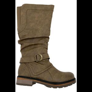 Wanderlust Women's Tall Shaft Wide Calf Boot Fiona 3 Dark Tan - Wide